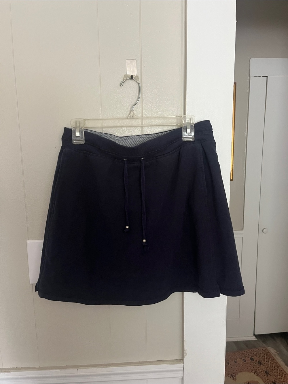 Casual Navy Drawstring Skort